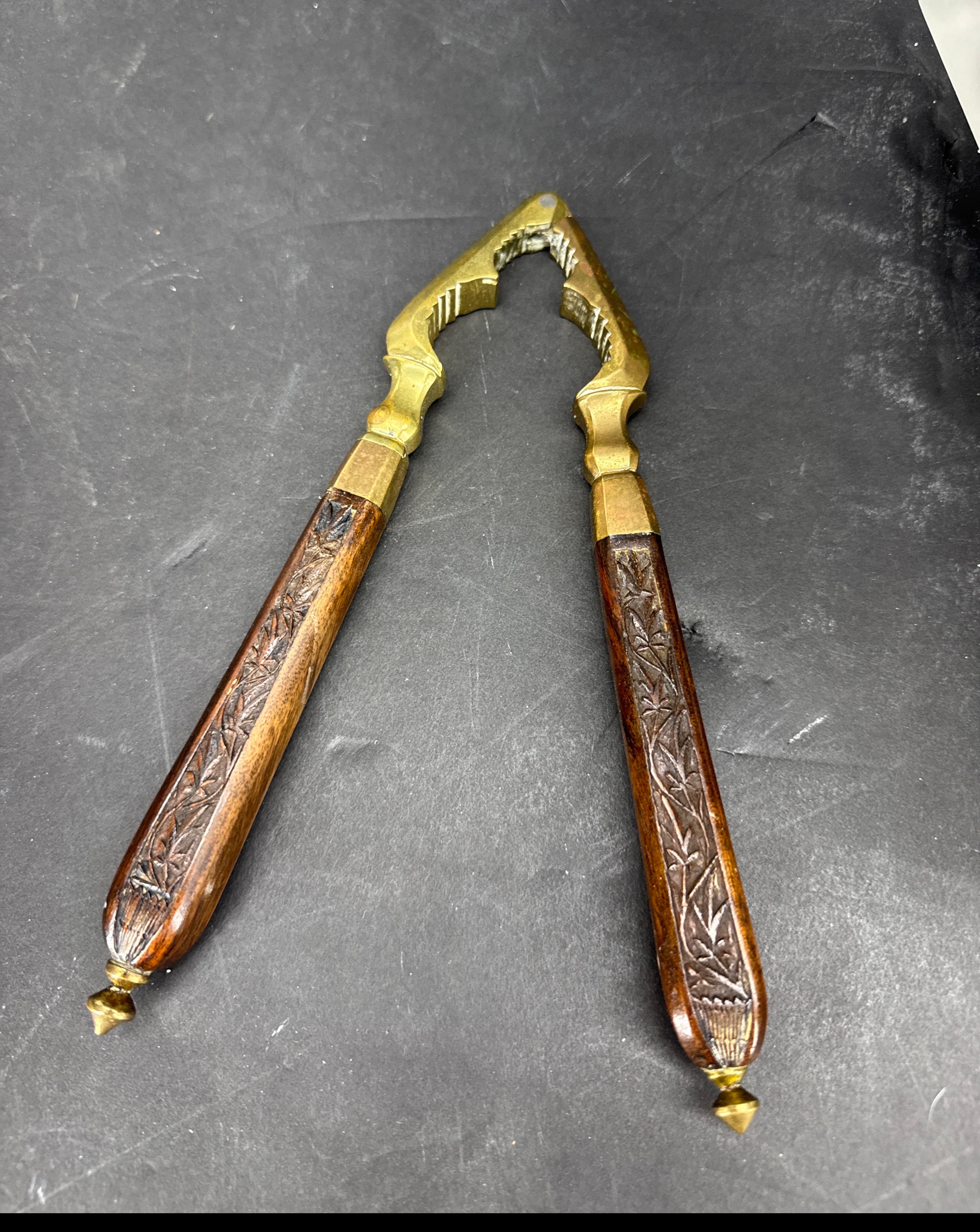 Danish 18th Century Brass And Wood Nutcracker For Sale 14