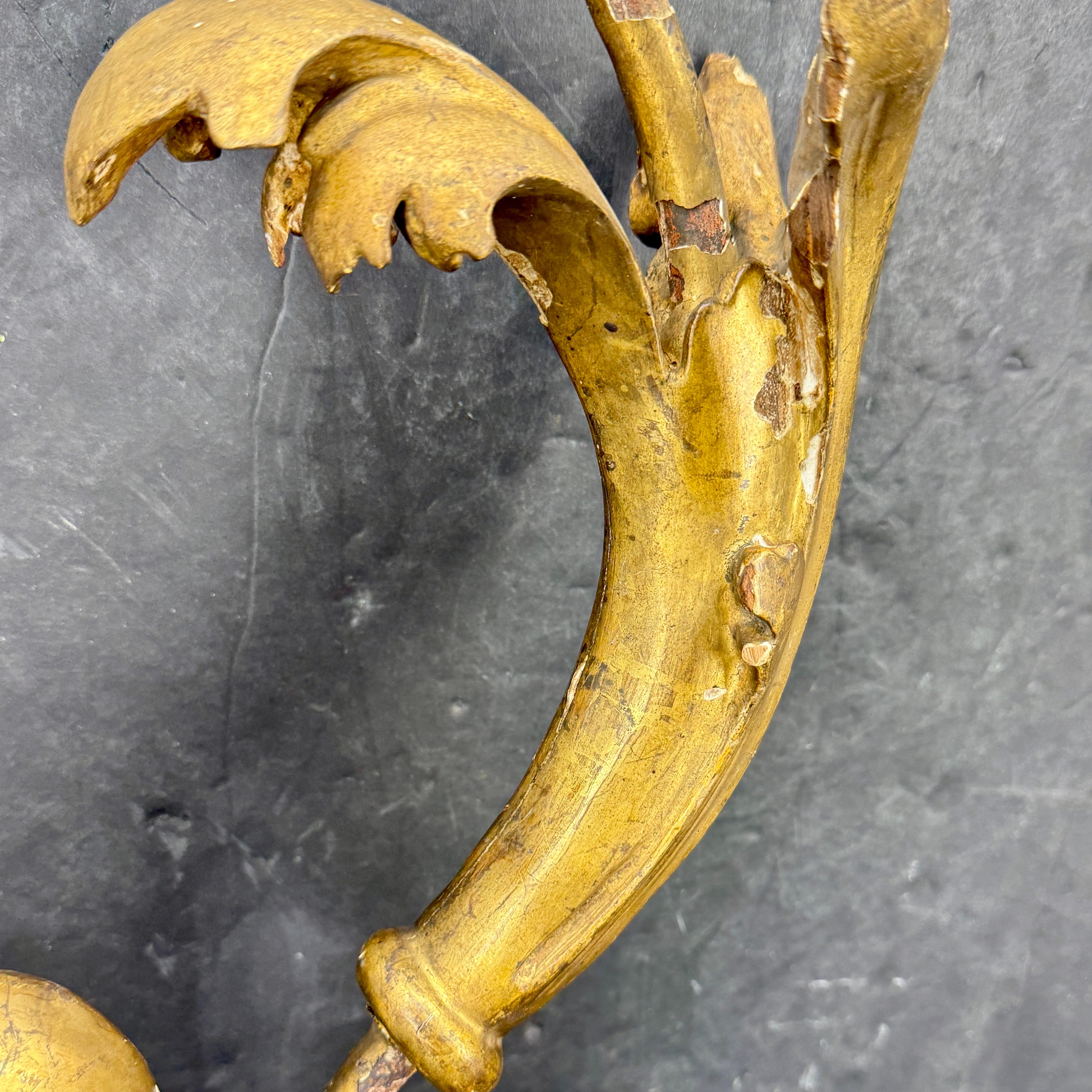 19th Century Gilt Metal Fragment Architectural Sculpture, France For Sale 3