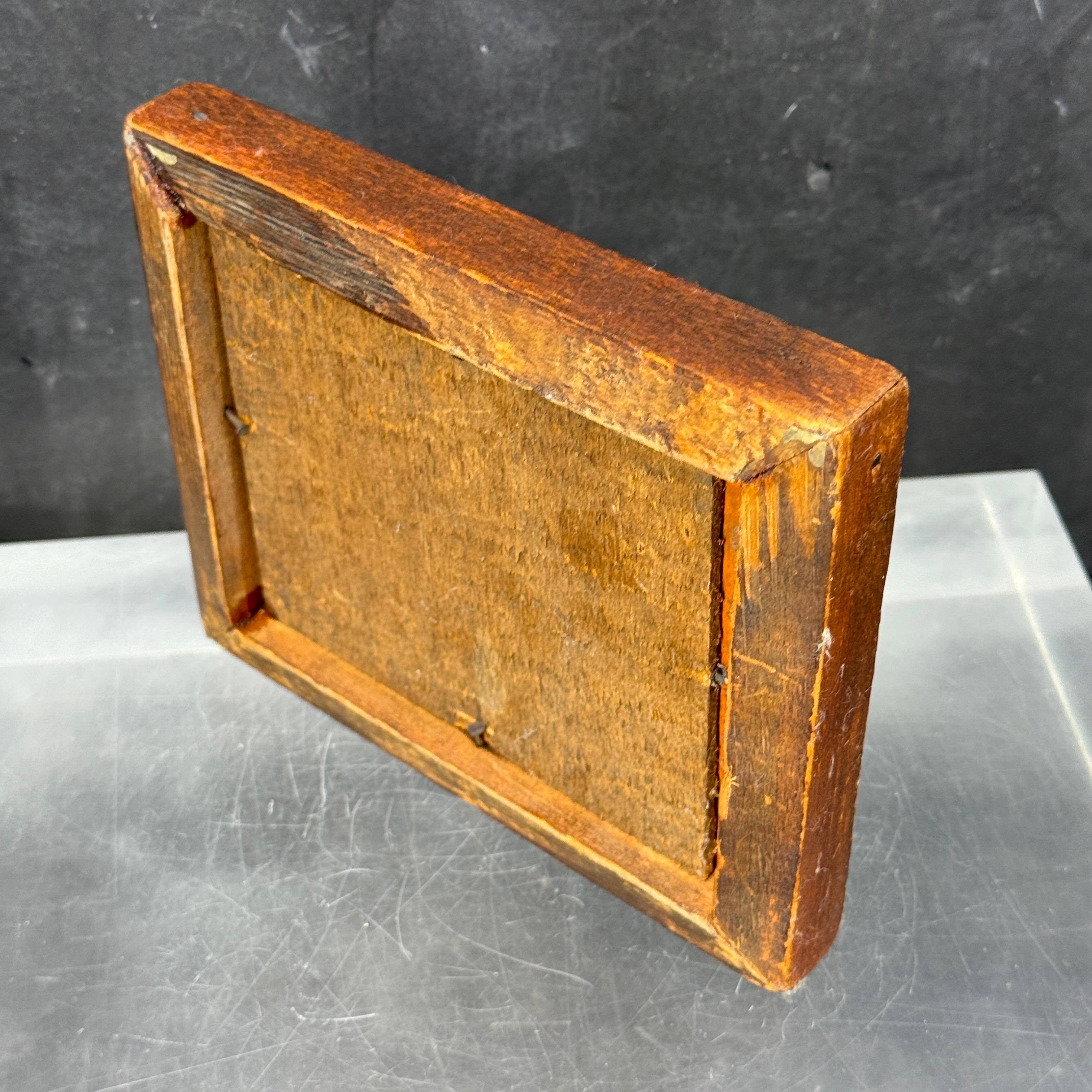 Small Rectangular 19th Century Wooden Mirror and Frame For Sale 3