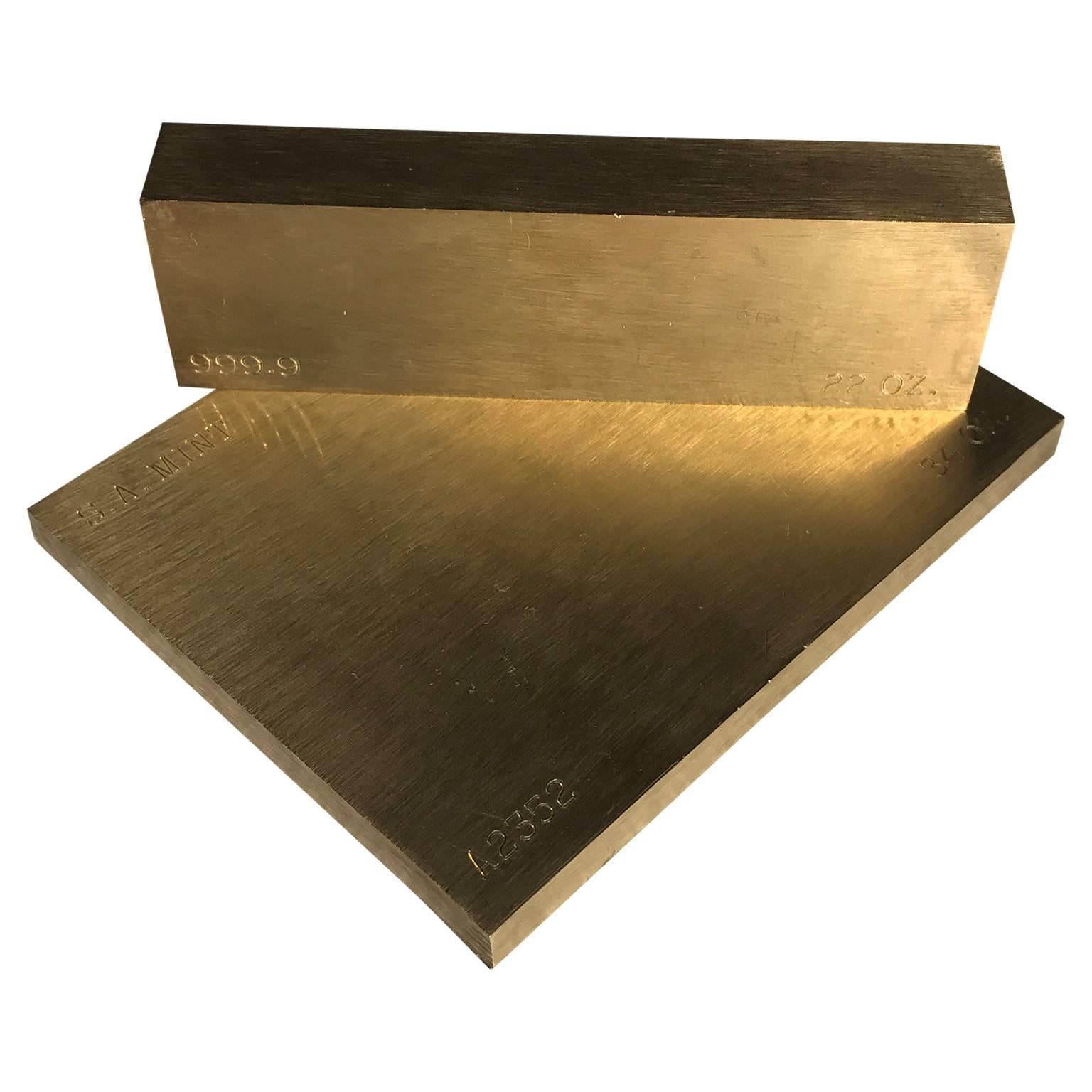 gold bar paperweight