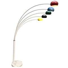 Mid-Century Modern Powder Coated Arc Floor Lamp