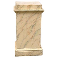 19th Century Faux Marble Wooden Pedestal, Scandinavian