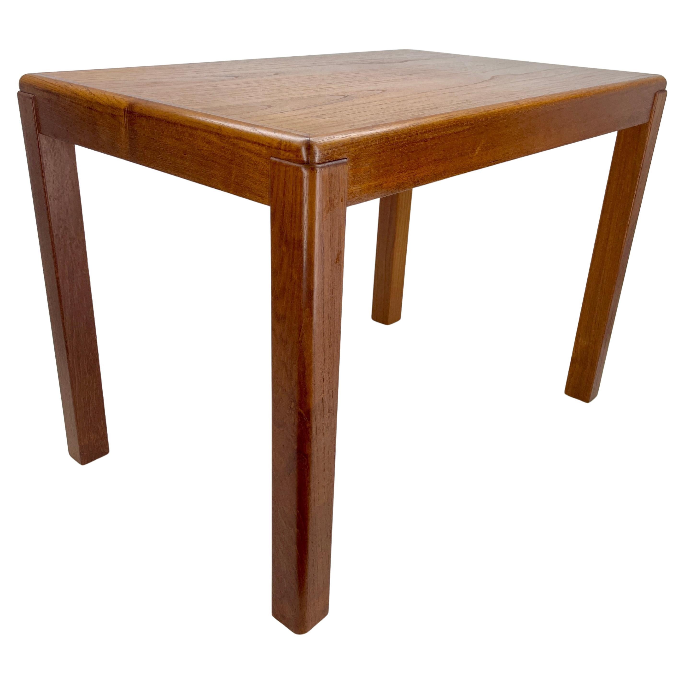 20th Century Danish Mid-Century Rectangular Teak Side Table, Vejle Stole og Mobelfabrik For Sale