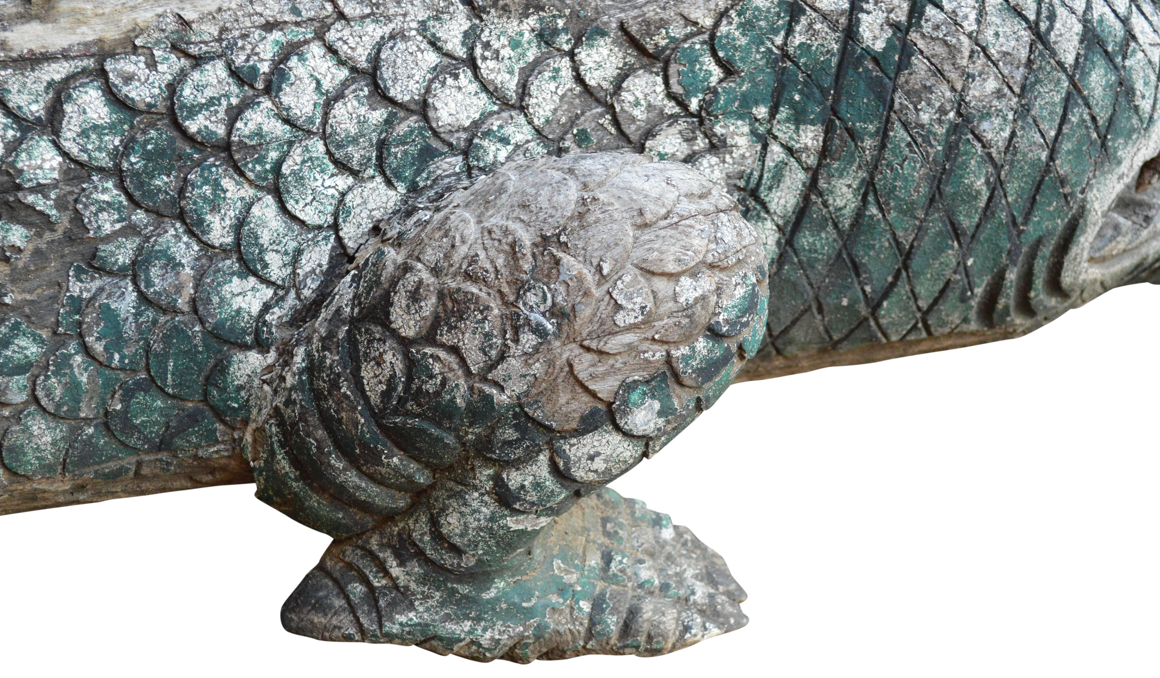 Large 19th Century Folk Art Alligator 1