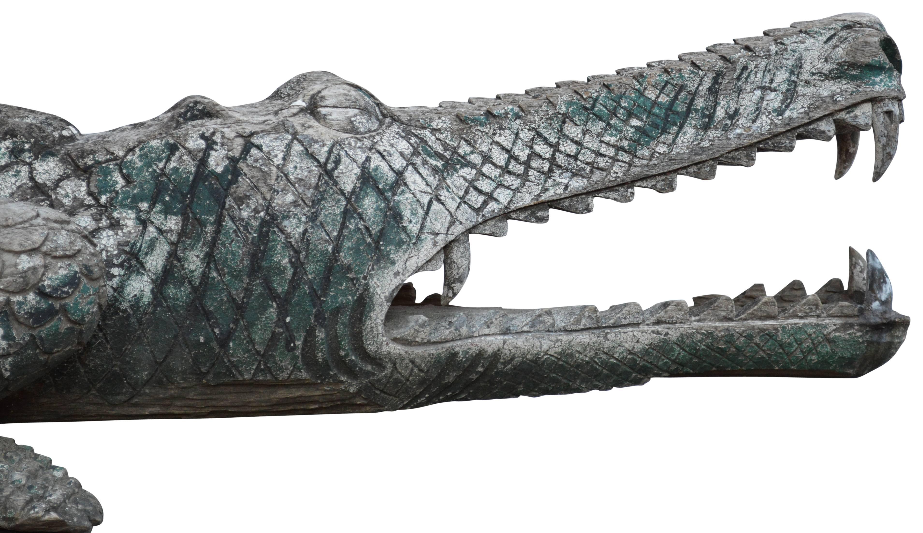 Large 19th Century Folk Art Alligator 2