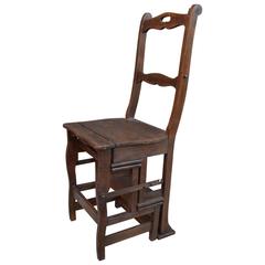 Chaise pliante danoise pour bibliothèques et escaliers