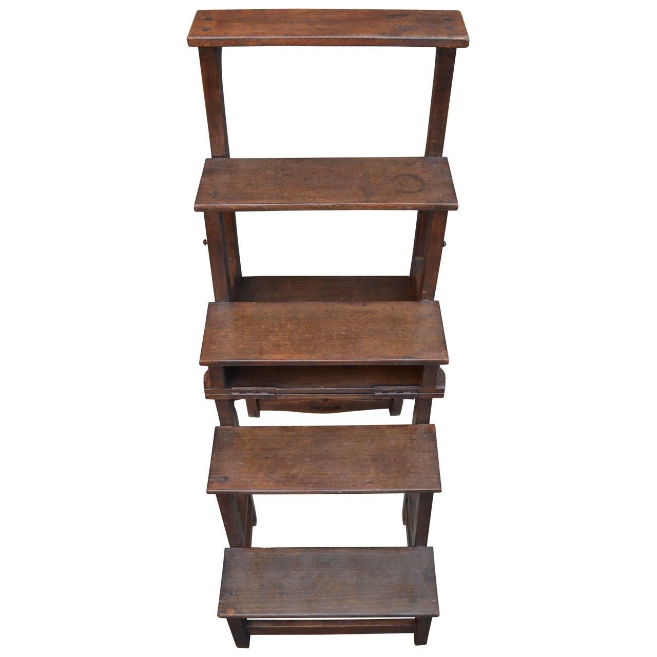 folding library steps chair