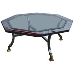 Small Octagon DIA Chrome Cocktail Sofa Table