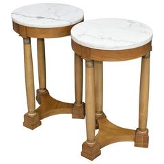 Pair of French Empire Side Tables