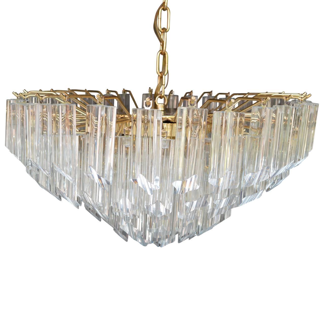 Venini Italian Crystal Chandelier 1