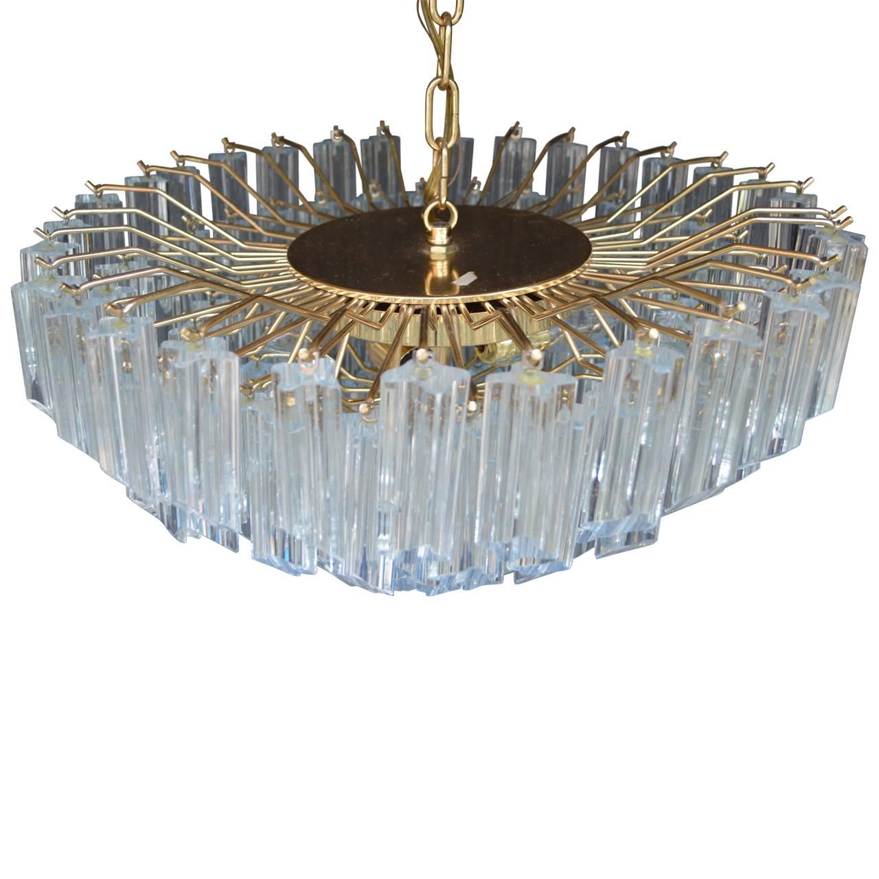 Mid-Century Modern Venini Italian Crystal Chandelier