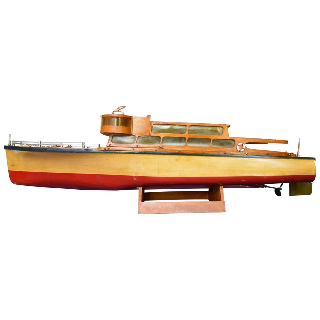 Vintage and Motorized Yacht Model