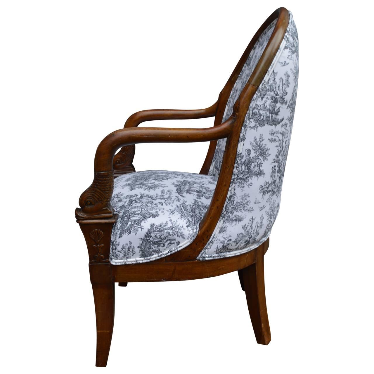 Empire Charles X Mahogany Armchair