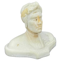 Hand-Crafted Italian Marble Bust of Dante, Circa 1900