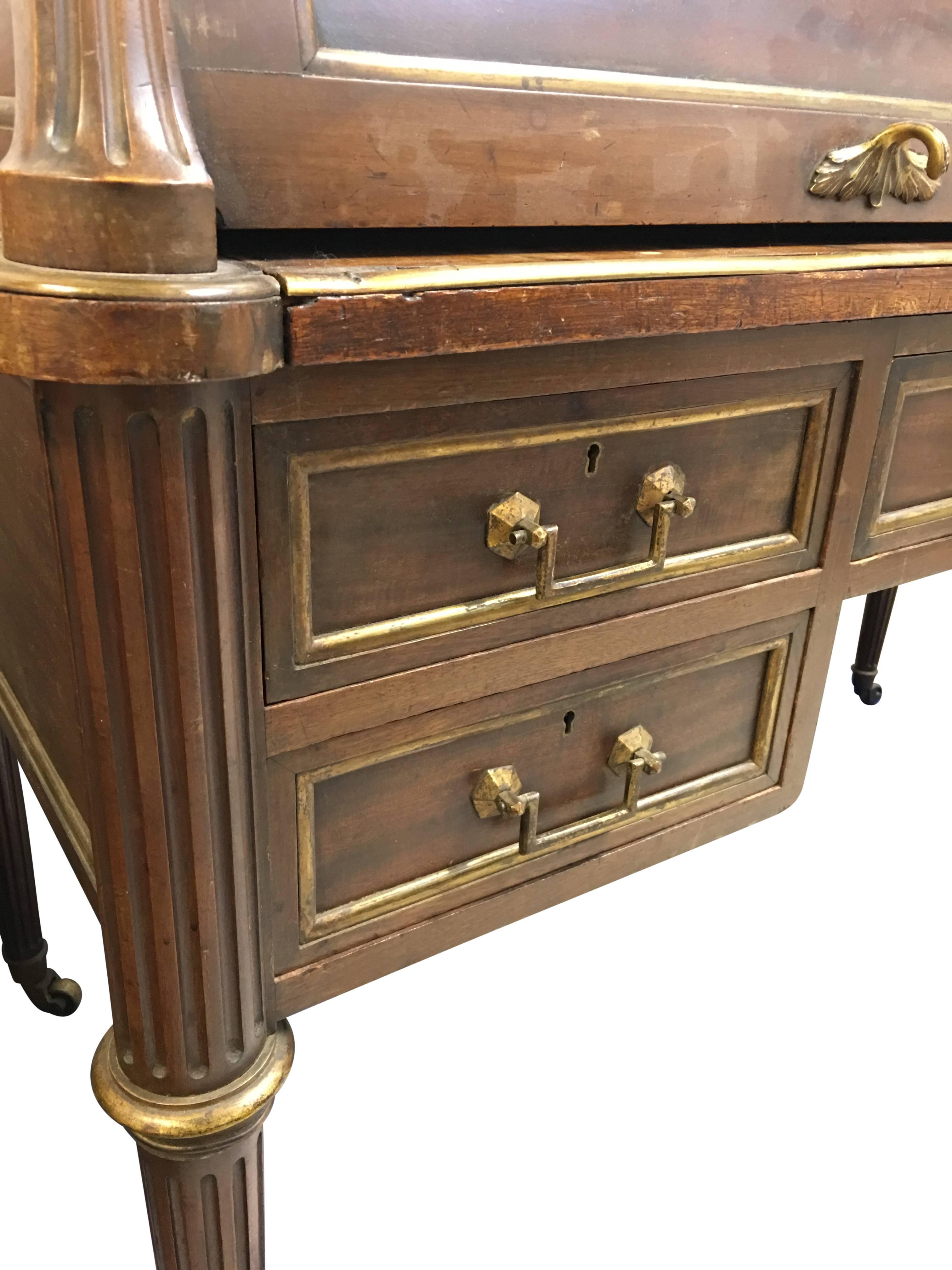 18th Century French Directoire Roll-Top Writing Desk From Savoy Hotel In London