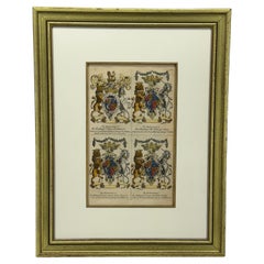 English Coat of Arms Art Print by Joseph Edmondson Gold Leaf Frame