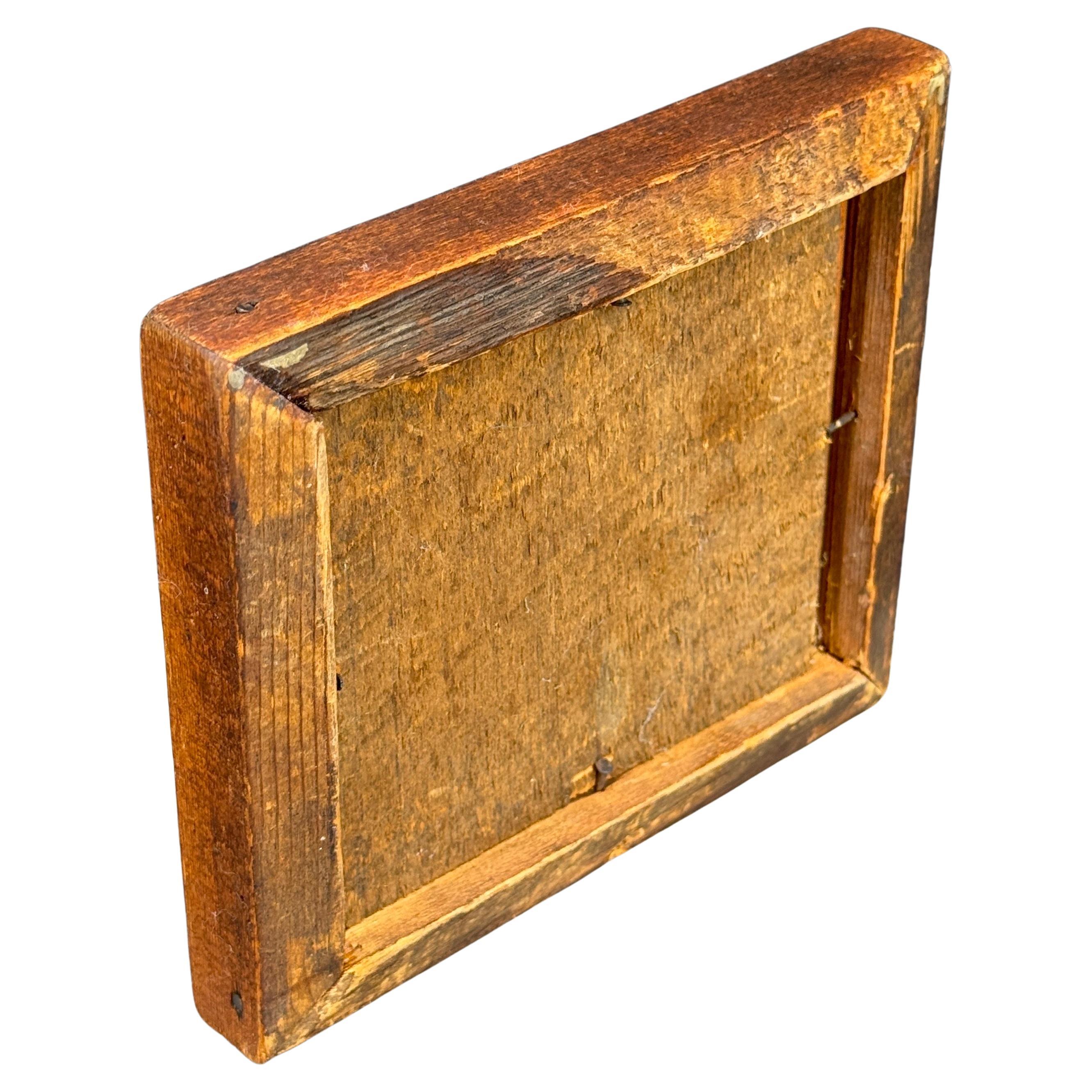Small Danish or Swedish 19th Century Empire Mirror. This classic rectangular mirror features the original mirror. Wonderful mirror that can be displayed on a vanity or hung vertically as well horizontally.