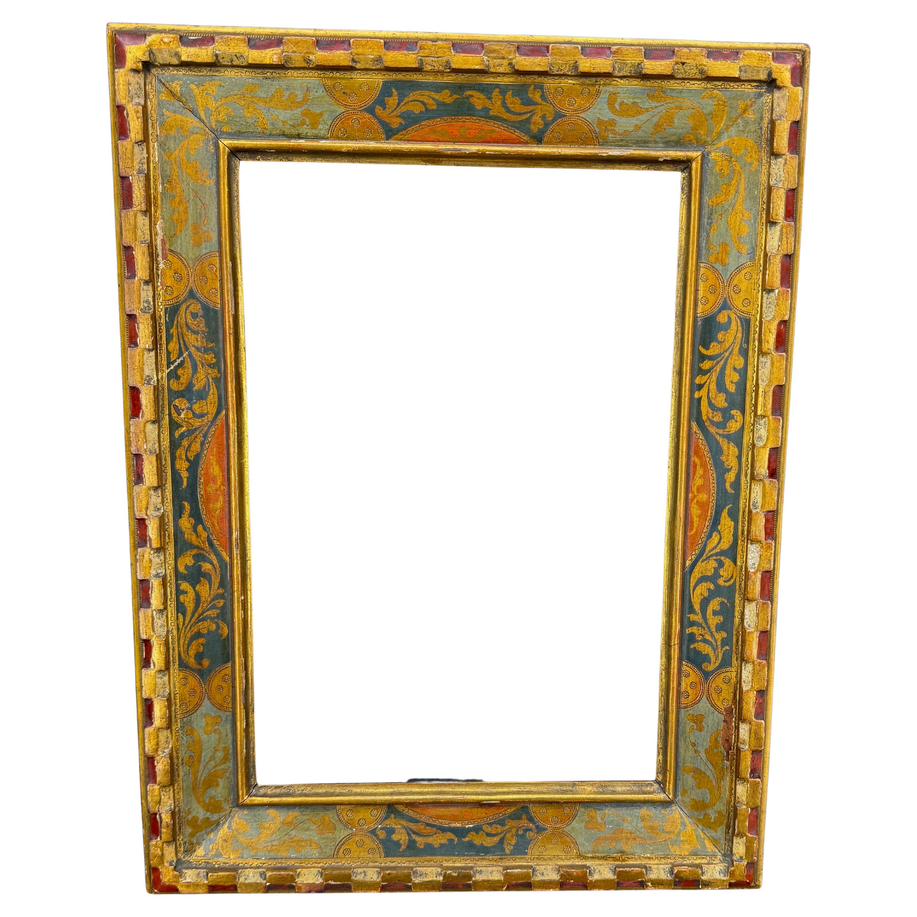 Italian Florentine Venetian Gold Gilt Wood Art Frame Mirror