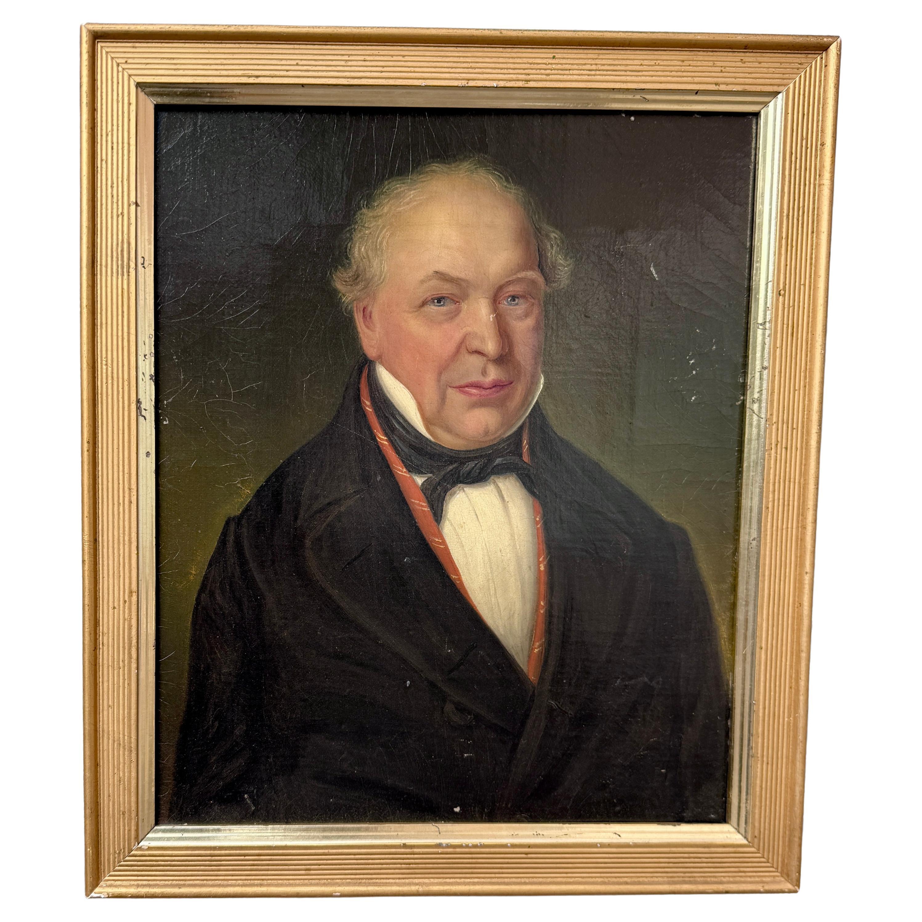 Paar schwedische Ölgemäldeporträts aus dem 19. (Biedermeier) im Angebot