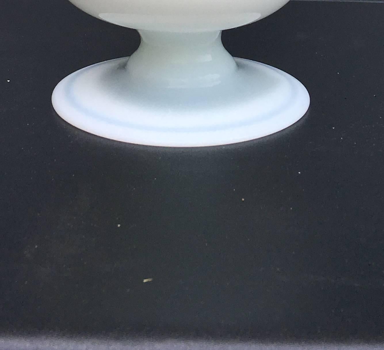 Large White Ivory Colored Opaline Vase 2