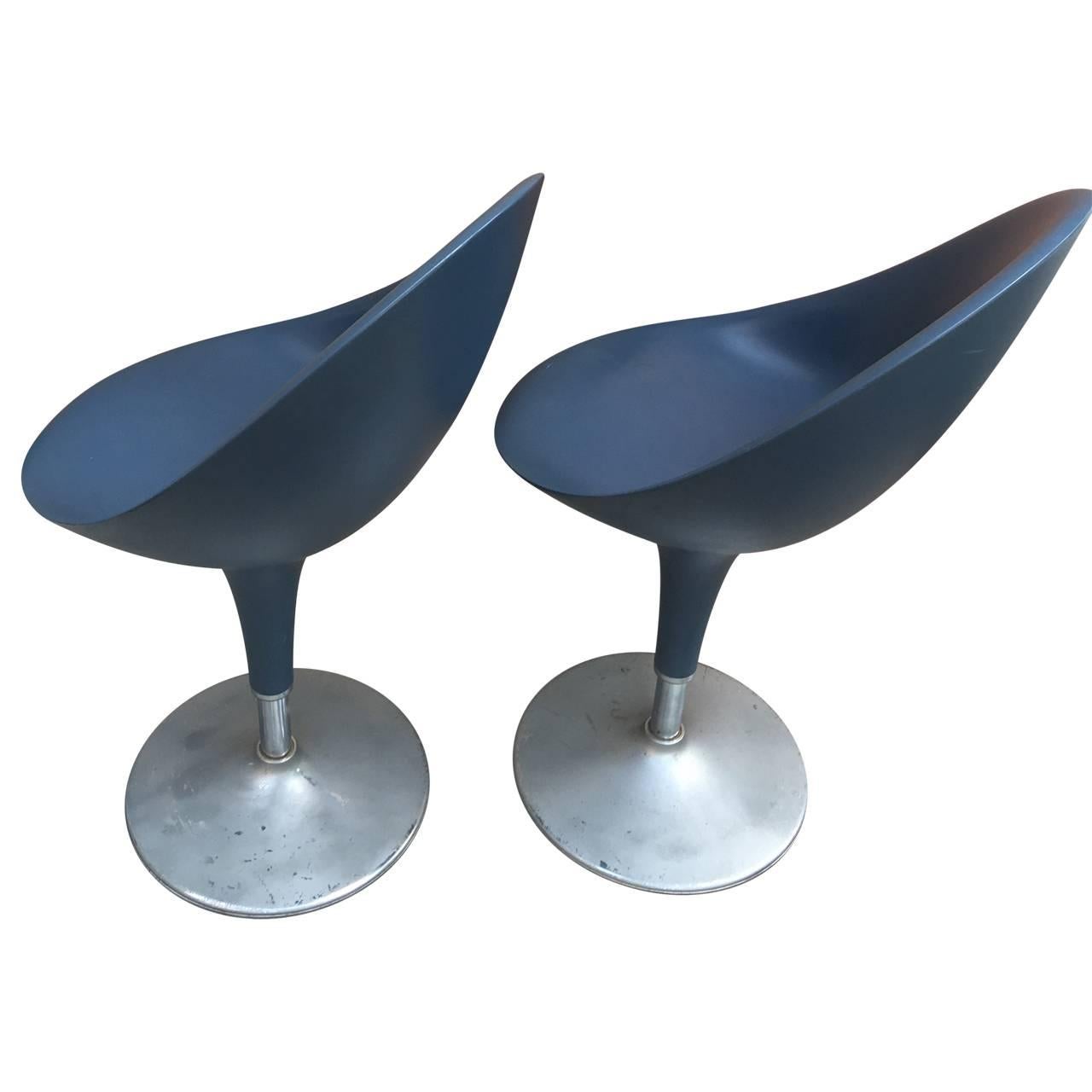 Aluminum Pair of Modern Italian Chairs by Stefano Giovannoni