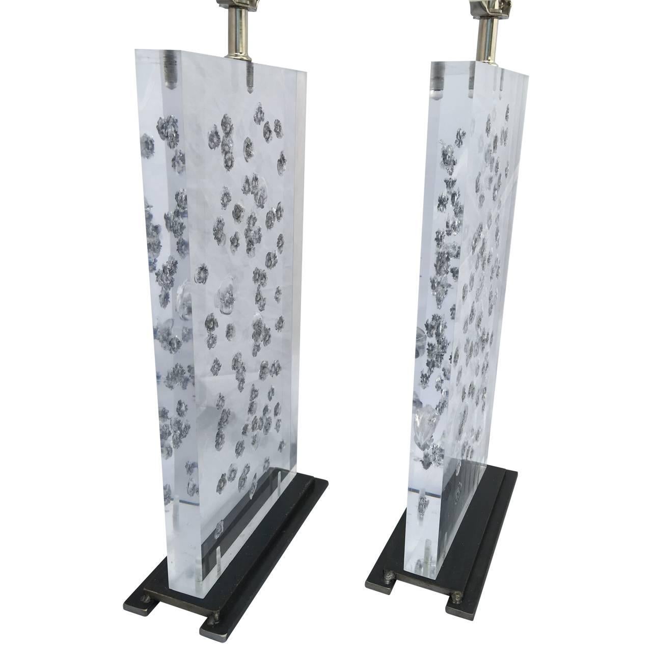 Fired Pair of Table Lamps
