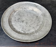 18th Century Swedish Baroque Pewter Dish Stockholm