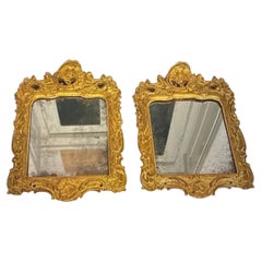 Pair of Gold Gilded Rococo Wall Mirrors, Denmark circa 1780