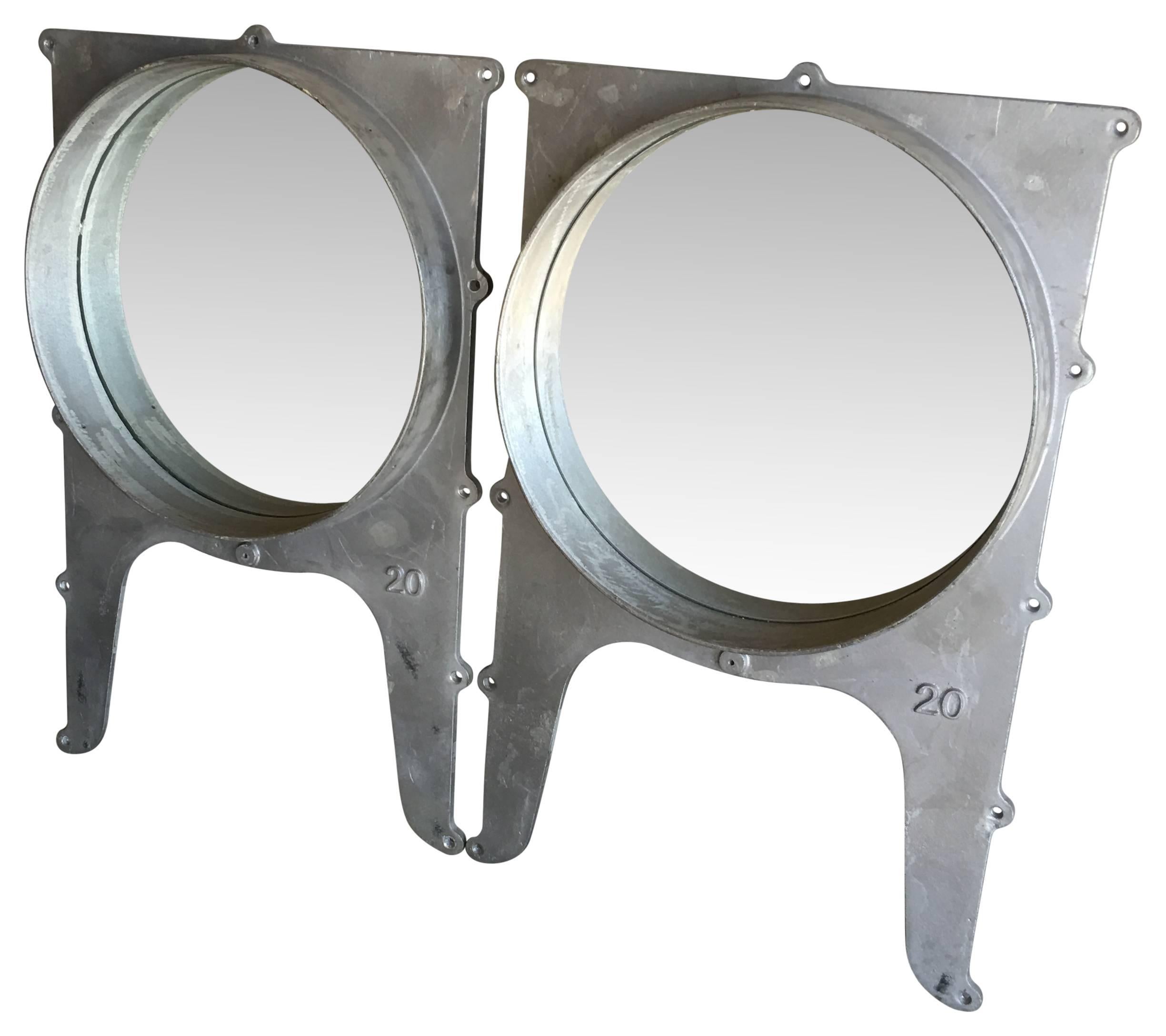 Iron Pair of American Wall Mirrors