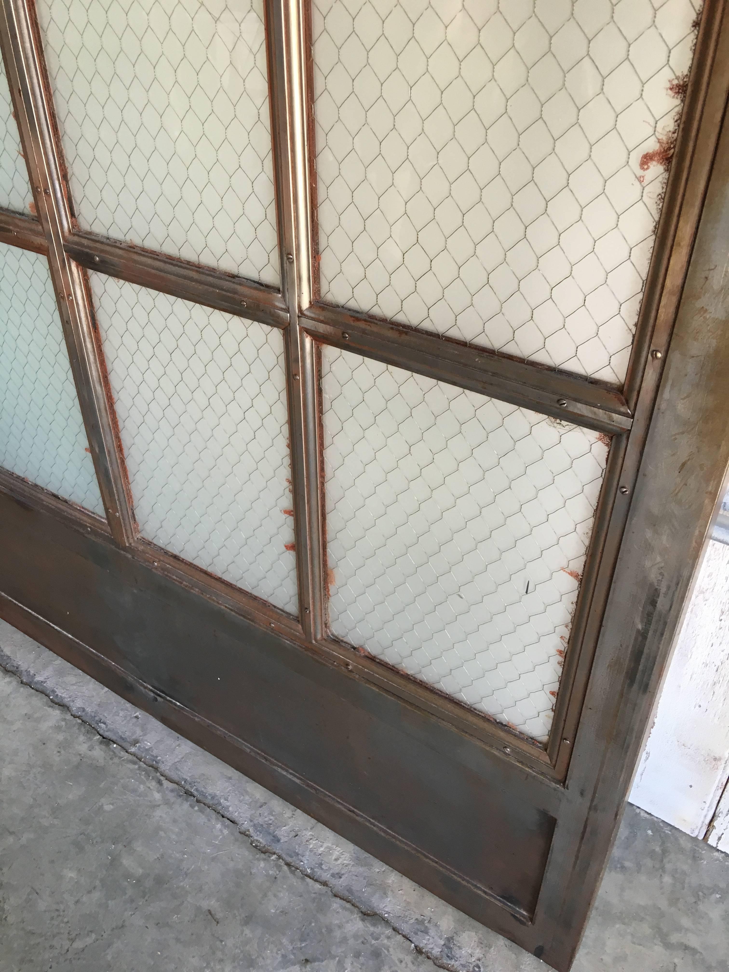 Industrial Vintage Steel Elevator Door