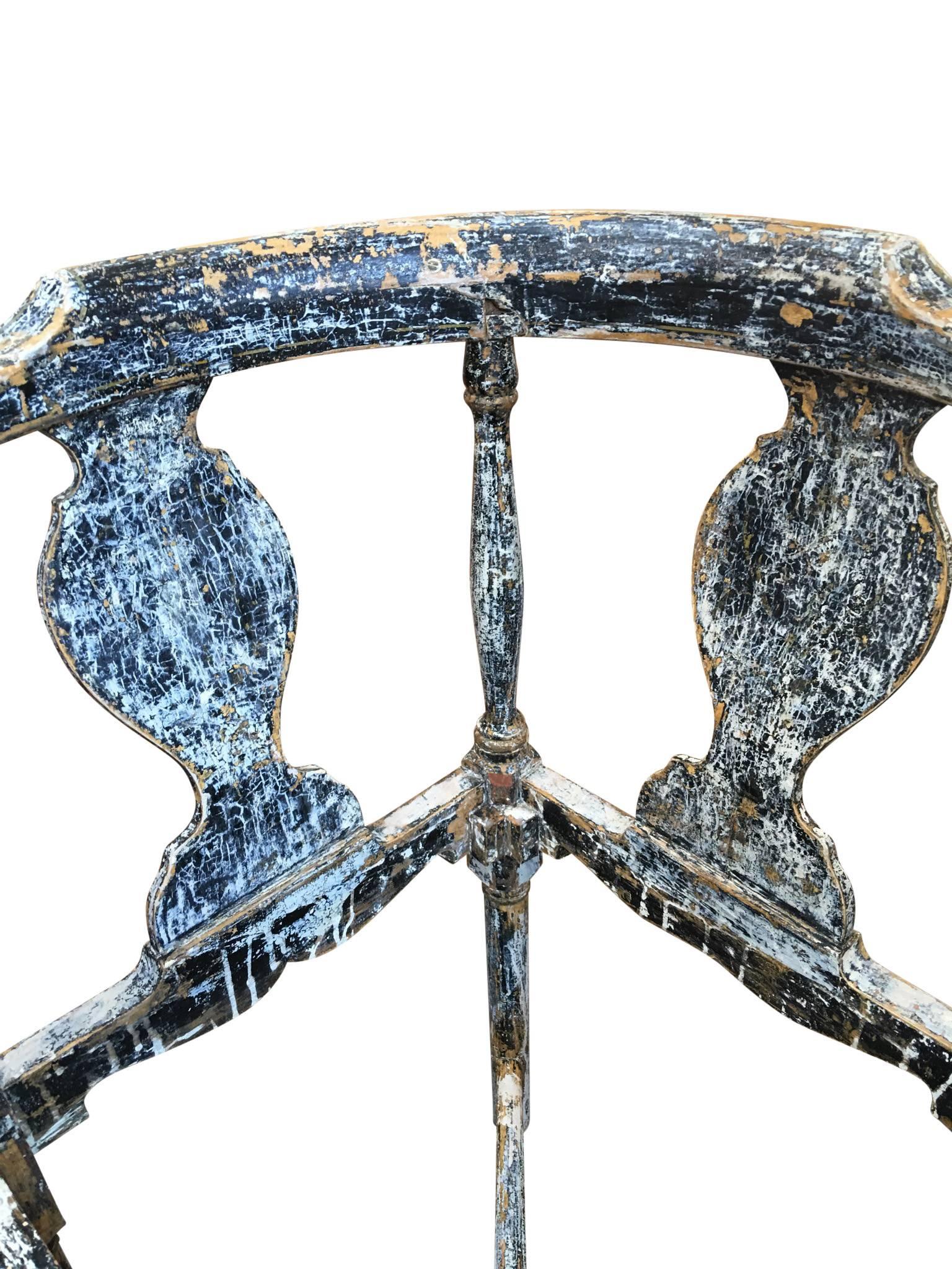Pair of Swedish Gustavian Corner Armchairs For Sale 3