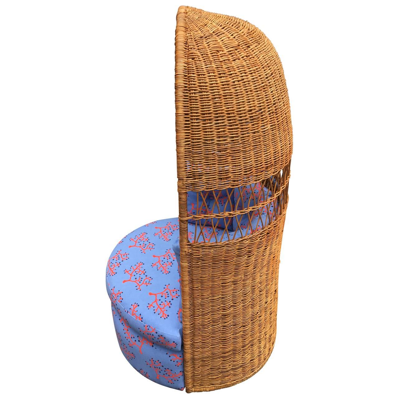 Hand-Crafted Vintage Rattan Dome Chair