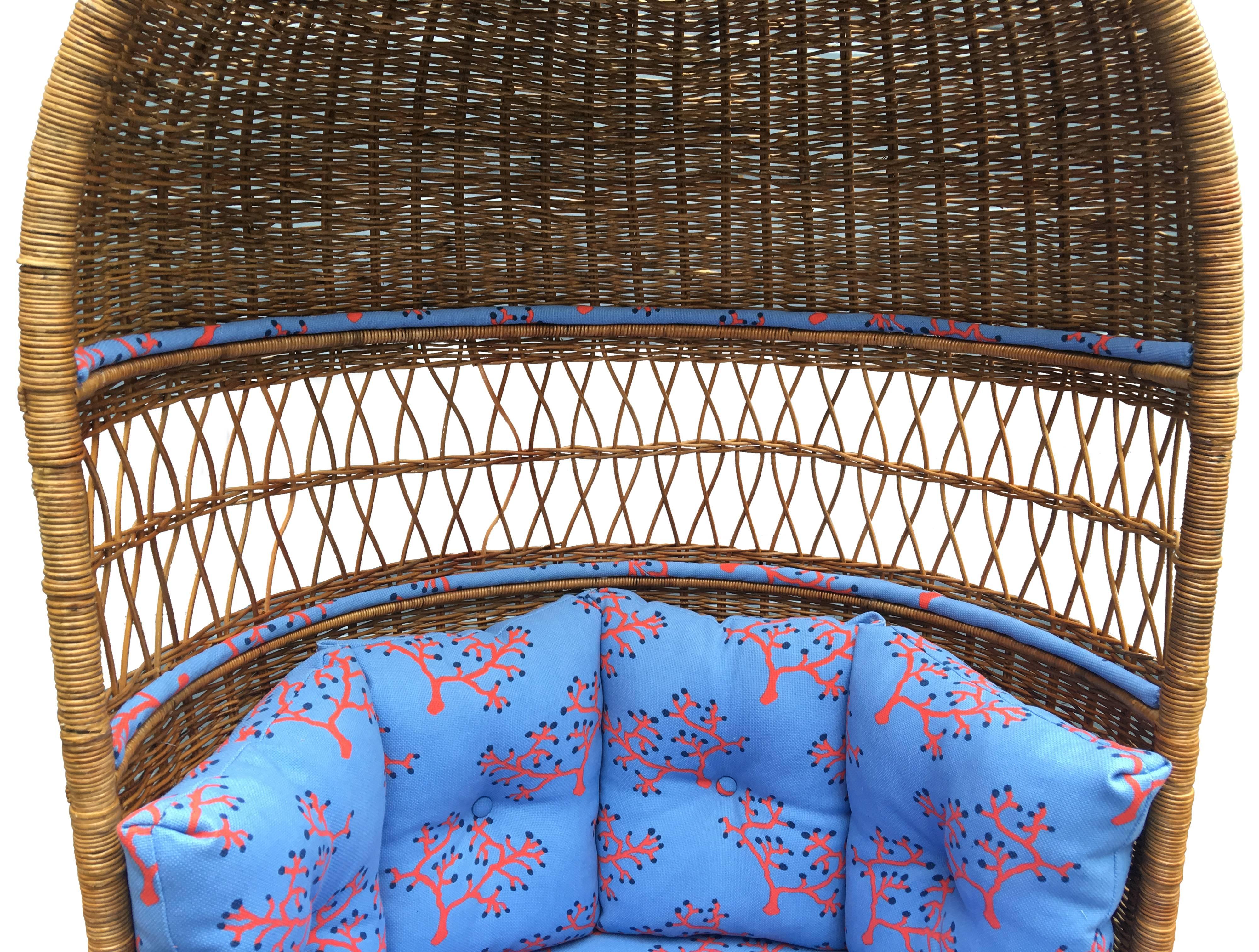 wicker dome chair