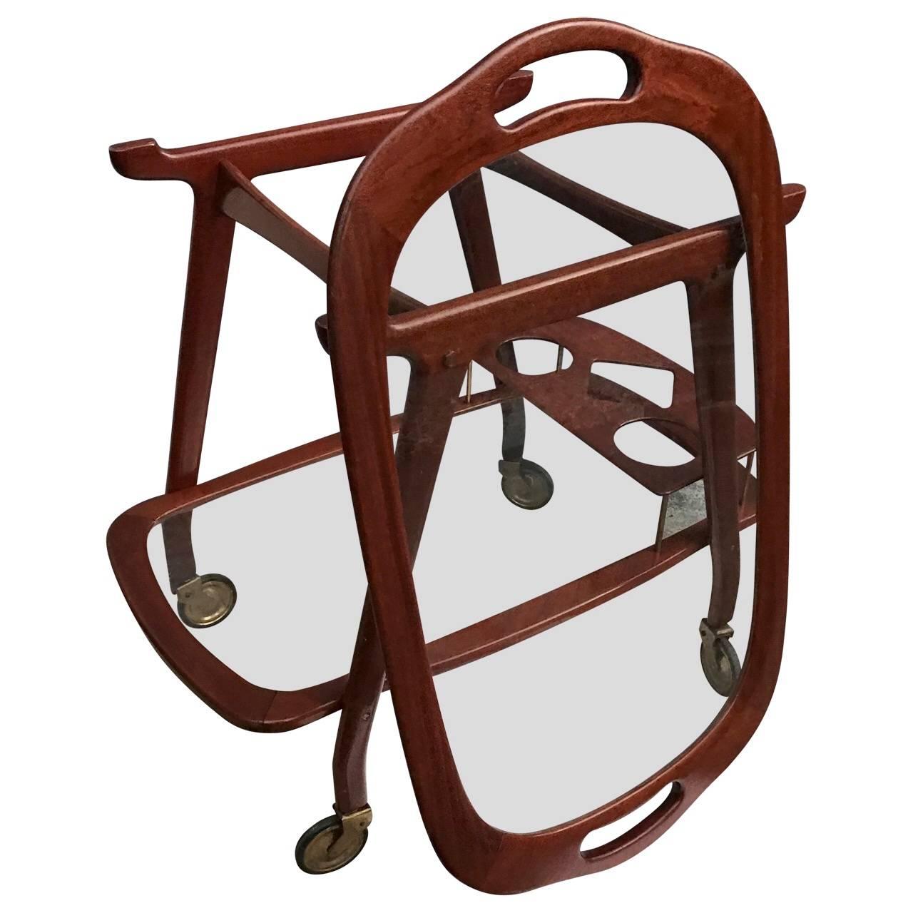 Amazing Cesare Lacca Bar Cart, Italy, 1950s 1
