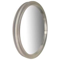 Large Round Lucite Mirror