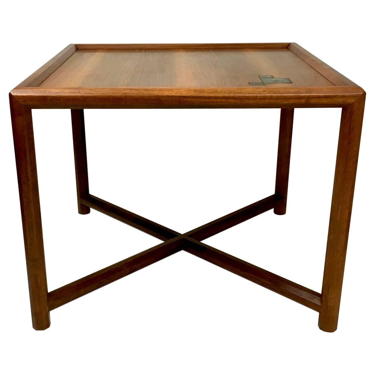 American Edward Wormley Occasional Table With Tiffany Tiles, Made For Dunbar 