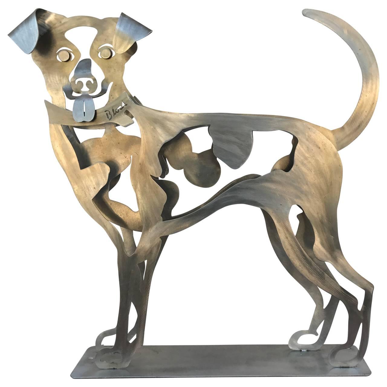 Happy Dog Sculpture by Babette Bloch