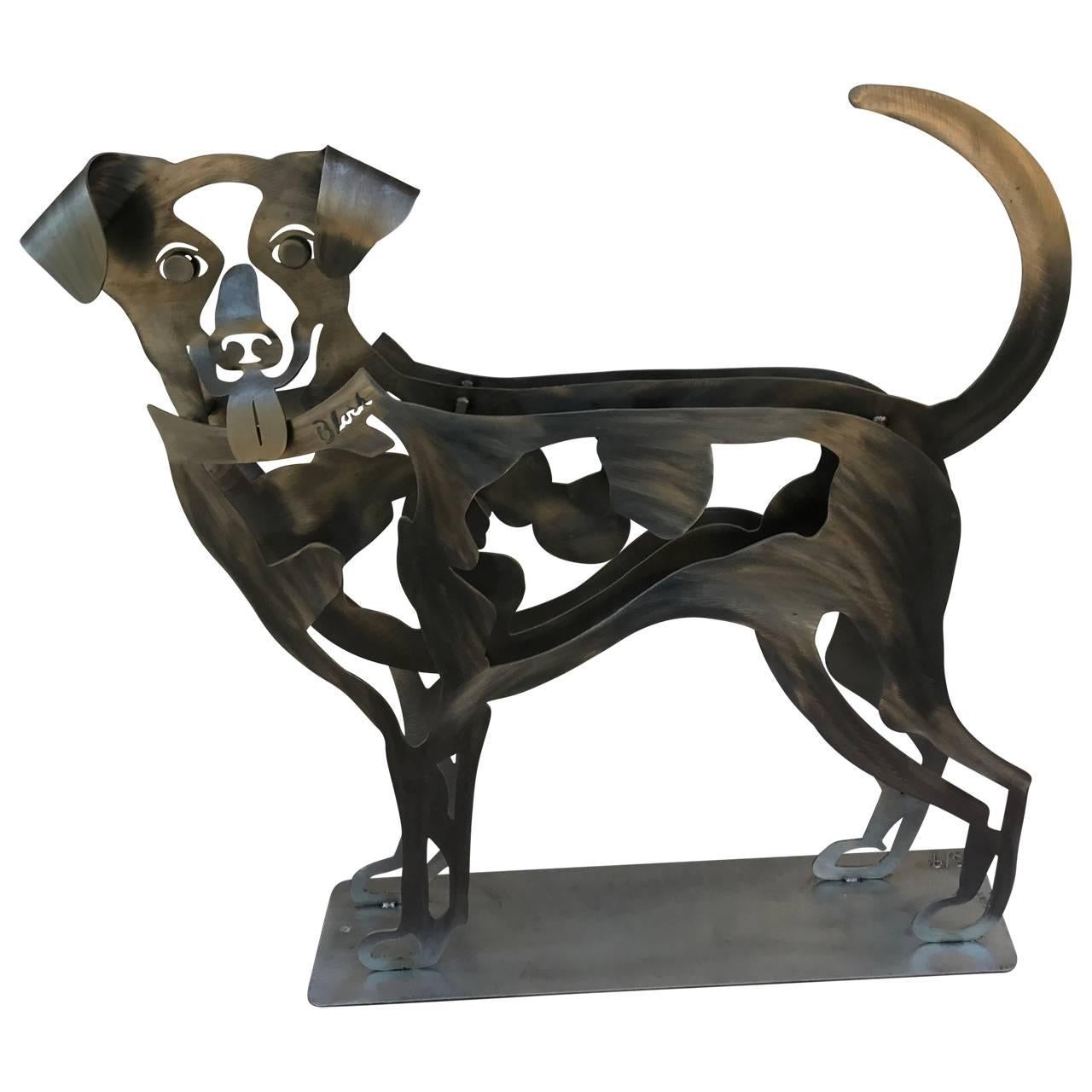Happy Dog Sculpture by Babette Bloch 1