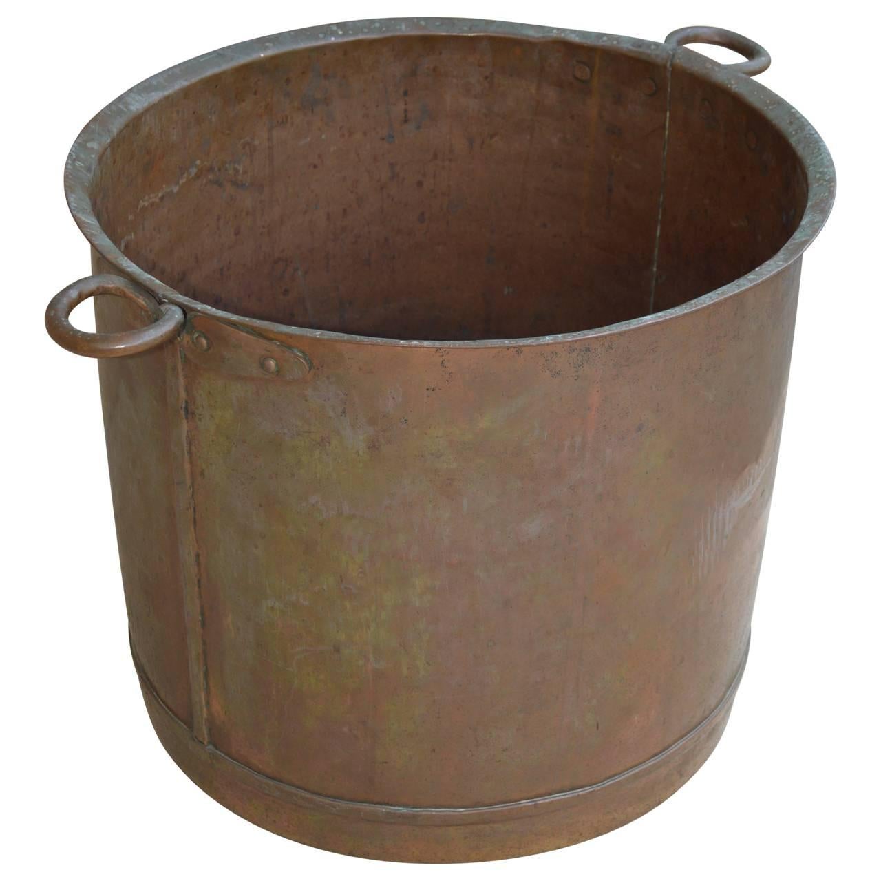 Large 19th Copper Firewood Cauldron at 1stDibs large copper pots for