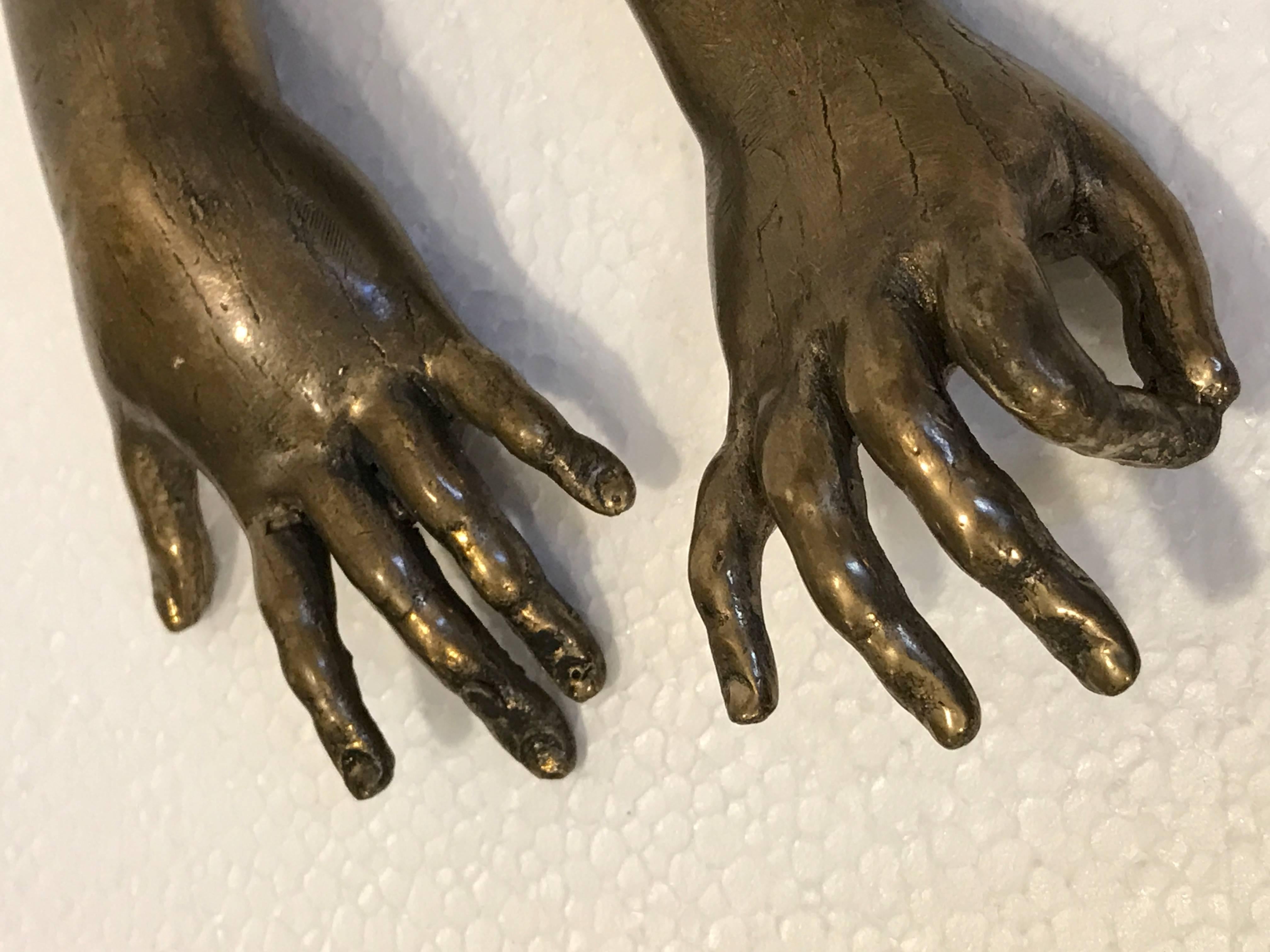 bronze hands sculptures