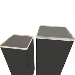 Two Vintage Lucite Pedestals, America, 1980s