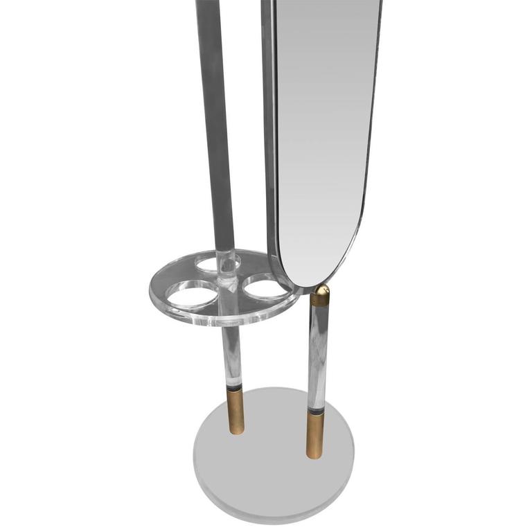 Italian Lucite Mirror, Umbrella Valet Stand For Sale at 1stDibs valet
