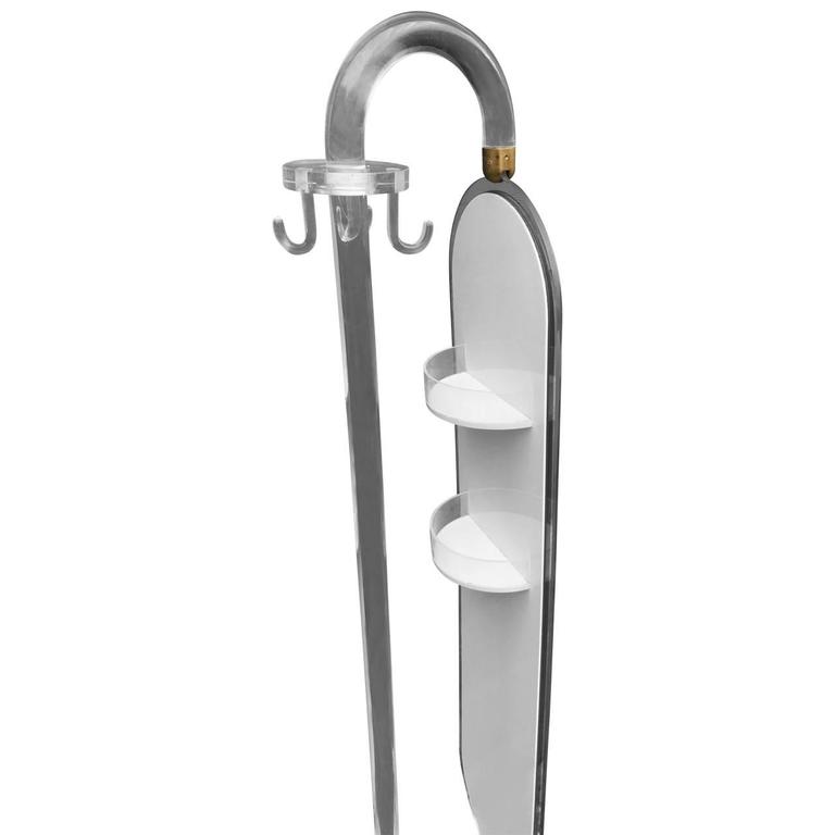 Italian Lucite Mirror, Umbrella Valet Stand For Sale at 1stDibs valet