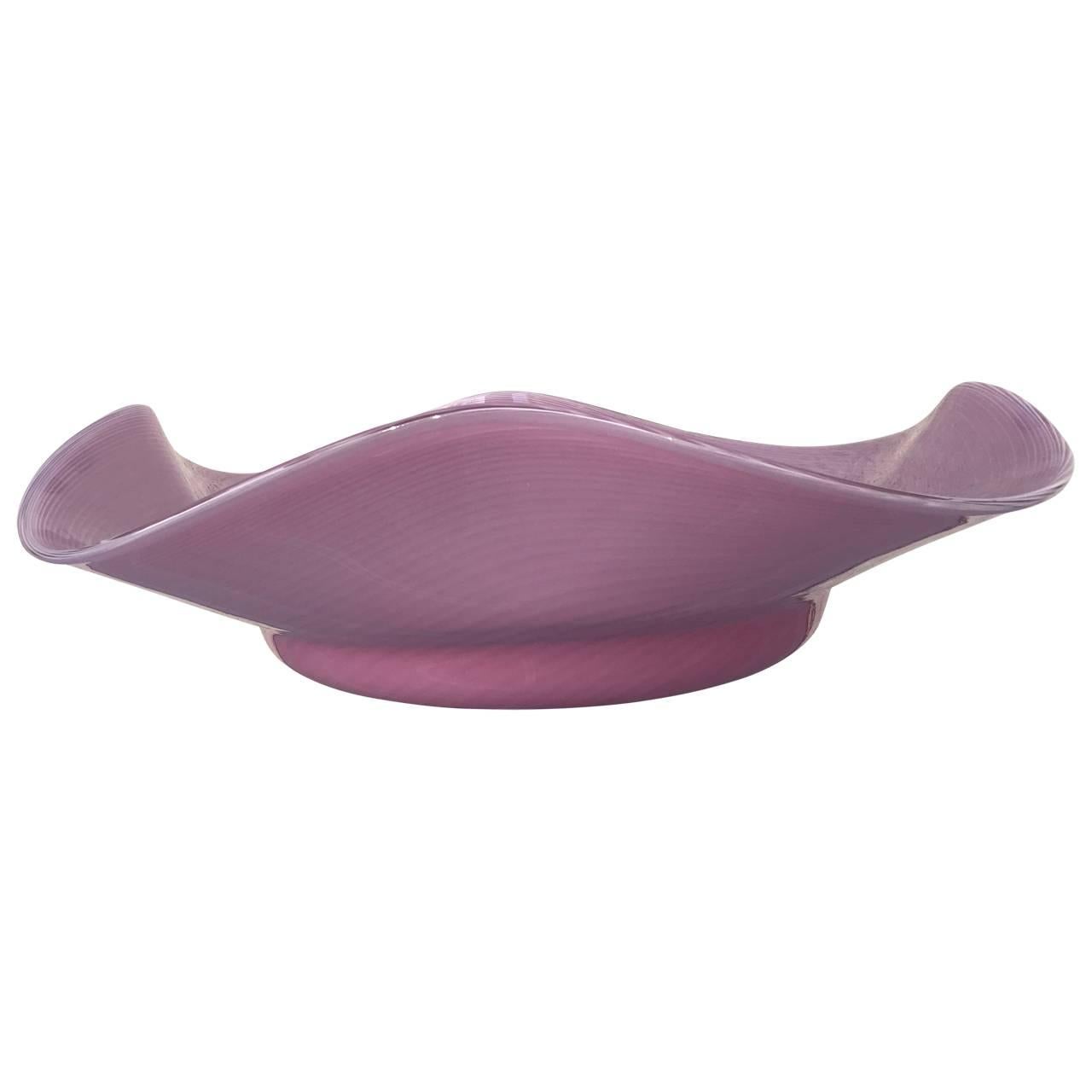 pink murano bowl