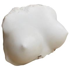 19th Century Marble Fragment Sculpture of Bosoms