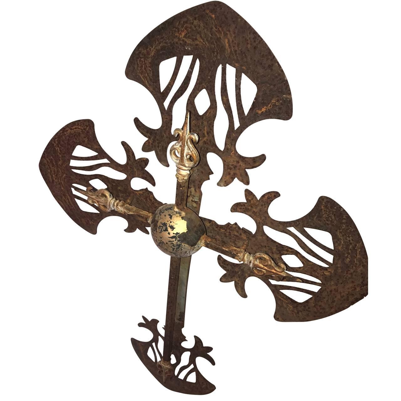 Large French 19th Century Religious Iron Crosss