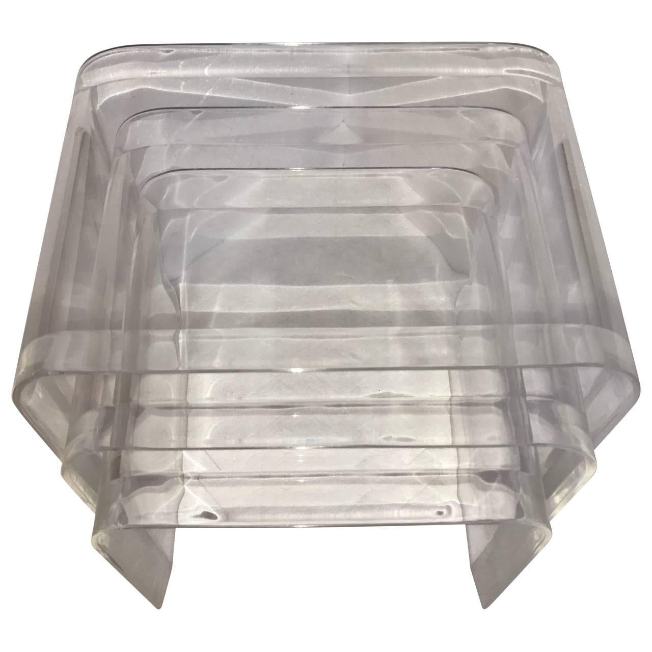 lucite nesting tables