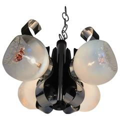 Italian Mid-Century Four-Light Chandelier 9