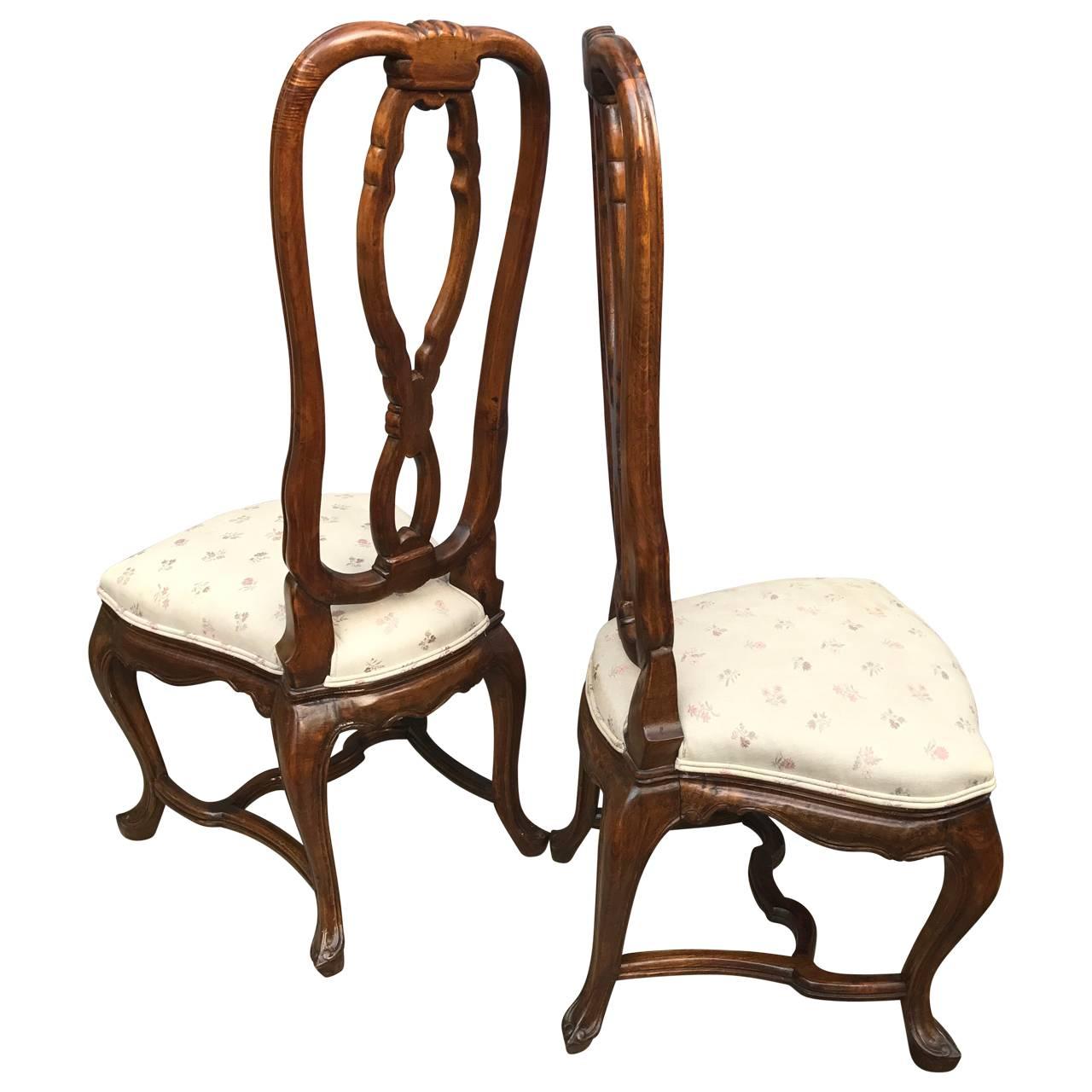 20th Century Set Of Six Rococo Style Dining Room Chairs