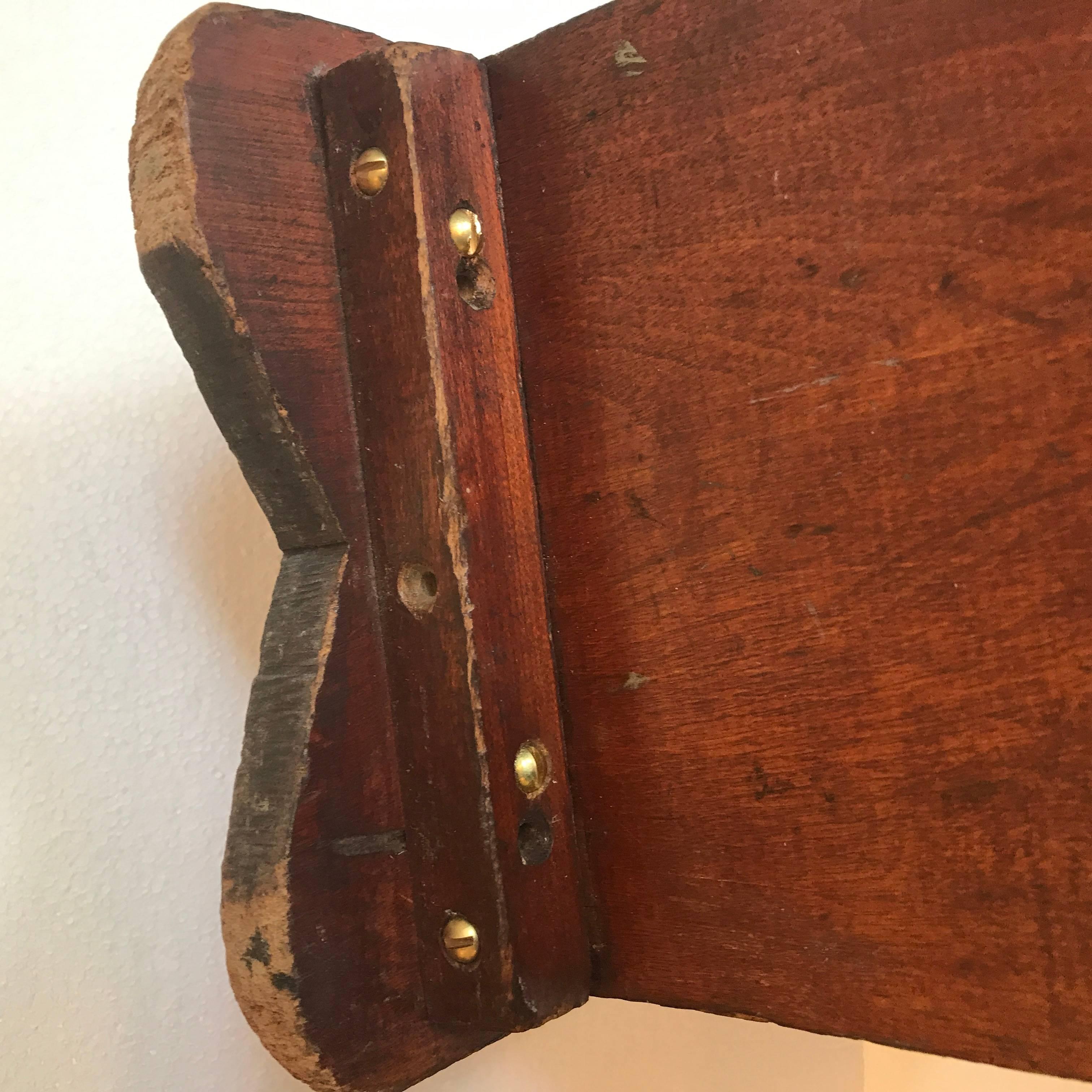 Vintage Wooden Shoe-Polishers Footstool  2
